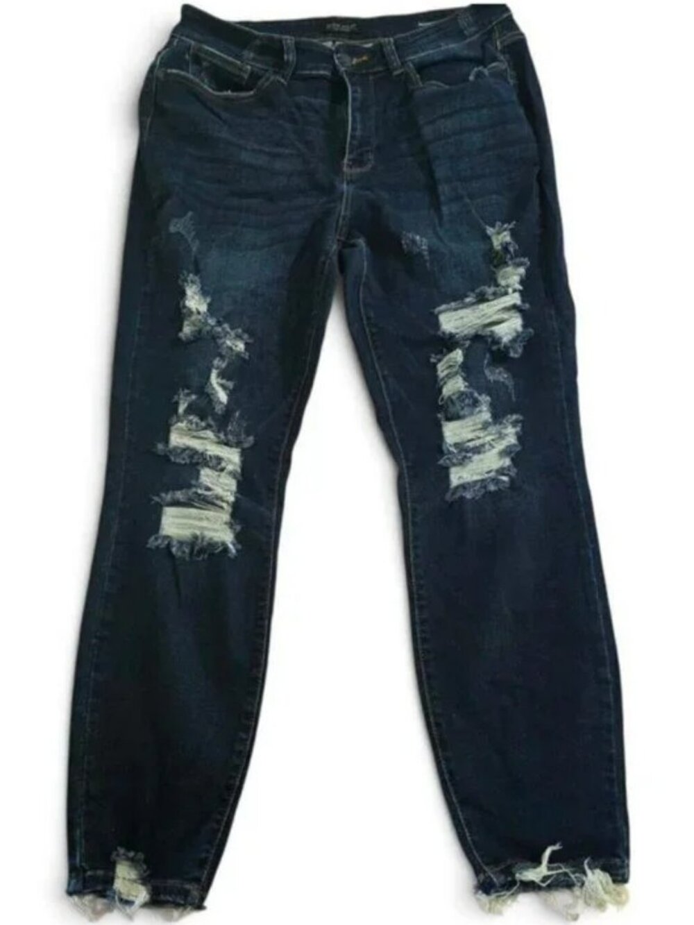 Judy Blue Distressed Mid Rise Skinny Fit Jeans